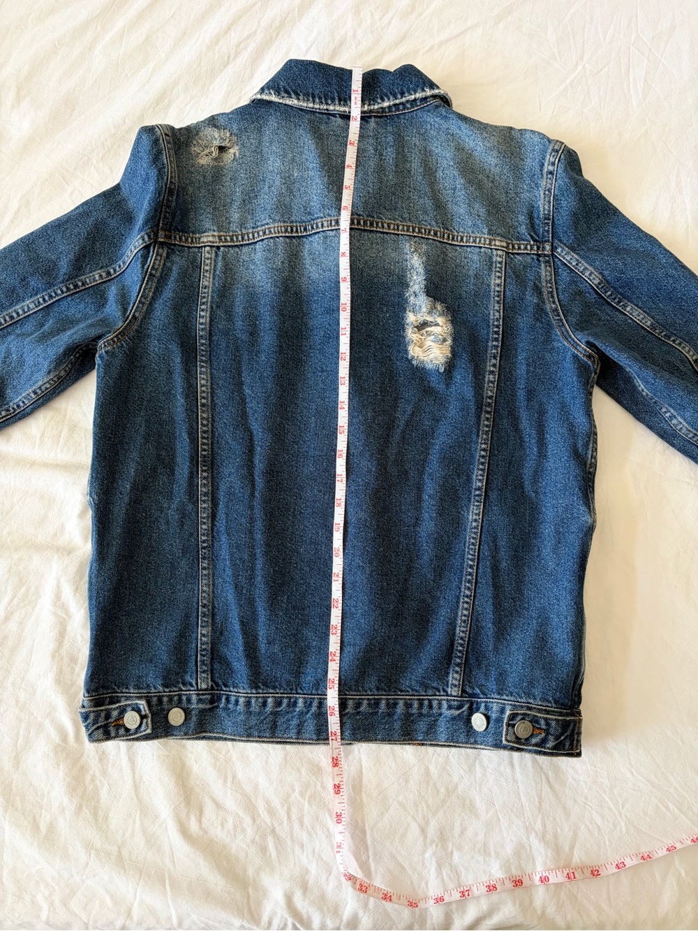 ASOS Distressed Blue Denim Jacket - Picture 8 of 8